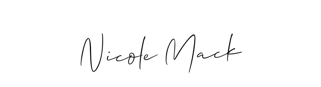 You should practise on your own different ways (Allison_Script) to write your name (Nicole Mack) in signature. don't let someone else do it for you. Nicole Mack signature style 2 images and pictures png