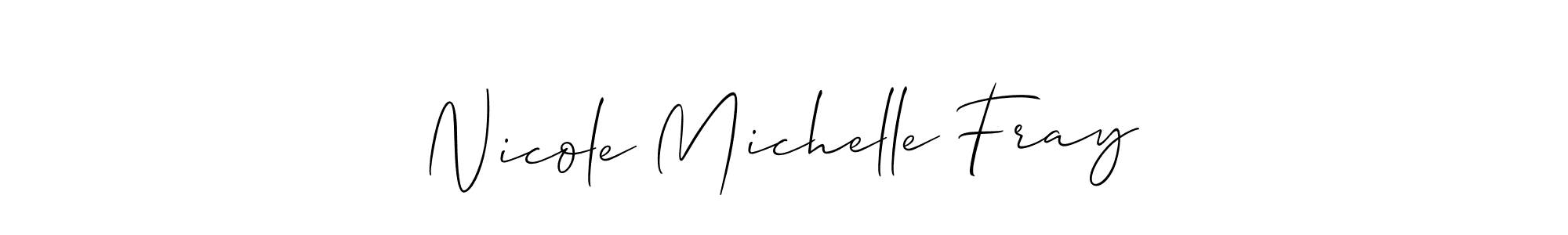 Also You can easily find your signature by using the search form. We will create Nicole Michelle Fray name handwritten signature images for you free of cost using Allison_Script sign style. Nicole Michelle Fray signature style 2 images and pictures png