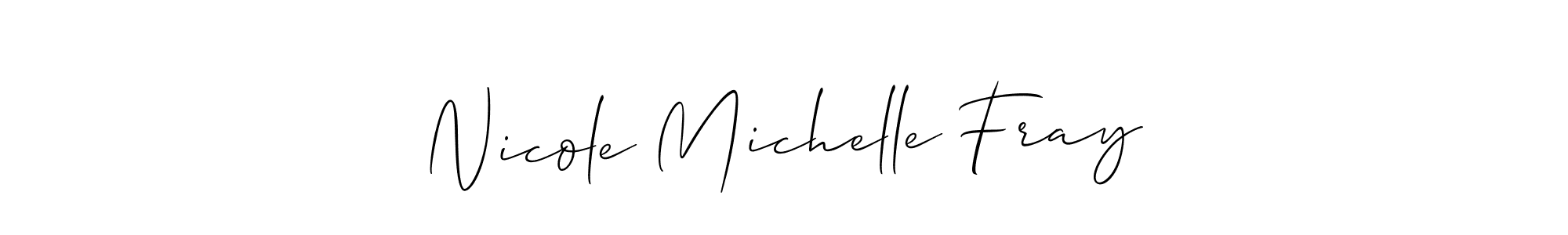 This is the best signature style for the Nicole Michelle Fray name. Also you like these signature font (Allison_Script). Mix name signature. Nicole Michelle Fray signature style 2 images and pictures png