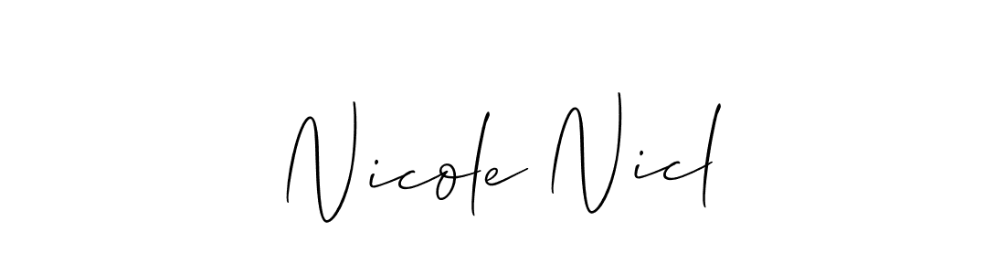How to Draw Nicole Nicl signature style? Allison_Script is a latest design signature styles for name Nicole Nicl. Nicole Nicl signature style 2 images and pictures png