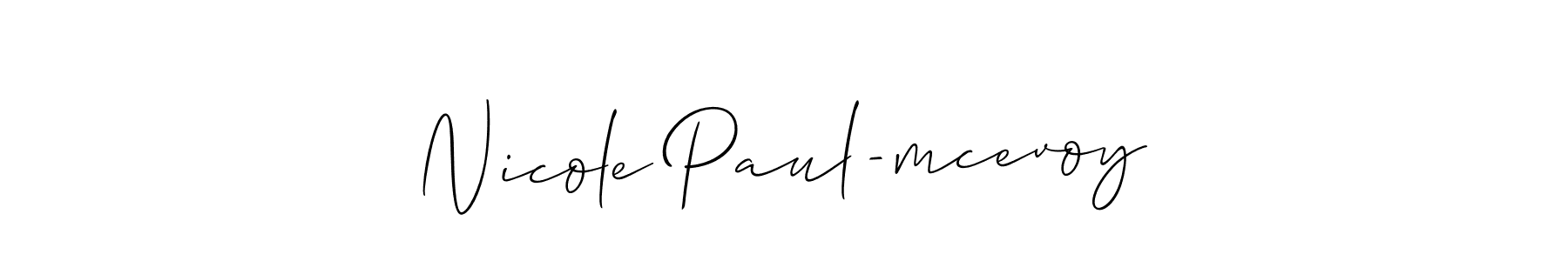 Best and Professional Signature Style for Nicole Paul-mcevoy. Allison_Script Best Signature Style Collection. Nicole Paul-mcevoy signature style 2 images and pictures png