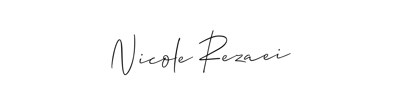 Nicole Rezaei stylish signature style. Best Handwritten Sign (Allison_Script) for my name. Handwritten Signature Collection Ideas for my name Nicole Rezaei. Nicole Rezaei signature style 2 images and pictures png