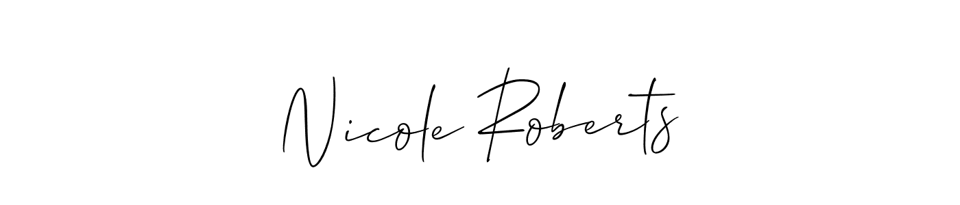 Make a beautiful signature design for name Nicole Roberts. With this signature (Allison_Script) style, you can create a handwritten signature for free. Nicole Roberts signature style 2 images and pictures png