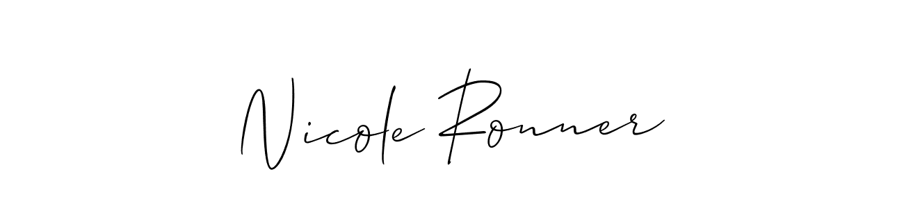 How to make Nicole Ronner signature? Allison_Script is a professional autograph style. Create handwritten signature for Nicole Ronner name. Nicole Ronner signature style 2 images and pictures png