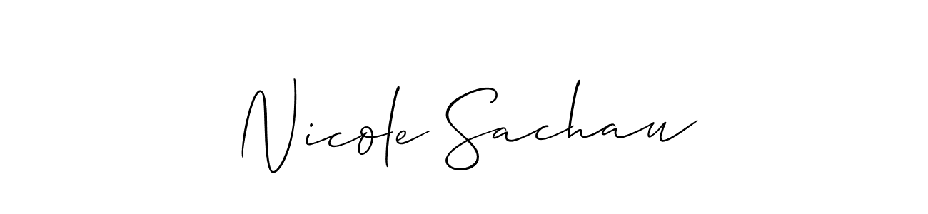 Create a beautiful signature design for name Nicole Sachau. With this signature (Allison_Script) fonts, you can make a handwritten signature for free. Nicole Sachau signature style 2 images and pictures png
