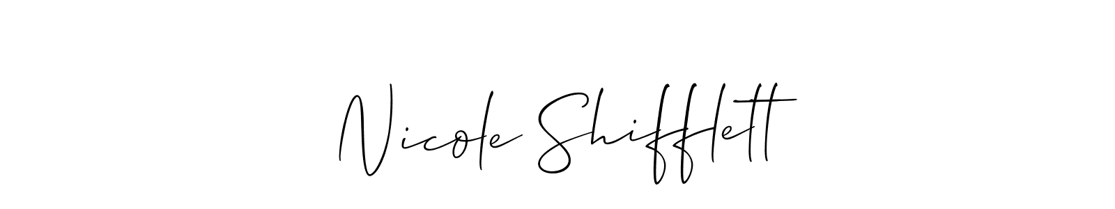 You can use this online signature creator to create a handwritten signature for the name Nicole Shifflett. This is the best online autograph maker. Nicole Shifflett signature style 2 images and pictures png