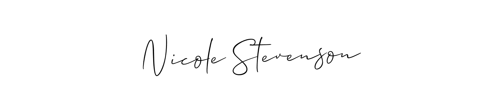 Create a beautiful signature design for name Nicole Stevenson. With this signature (Allison_Script) fonts, you can make a handwritten signature for free. Nicole Stevenson signature style 2 images and pictures png