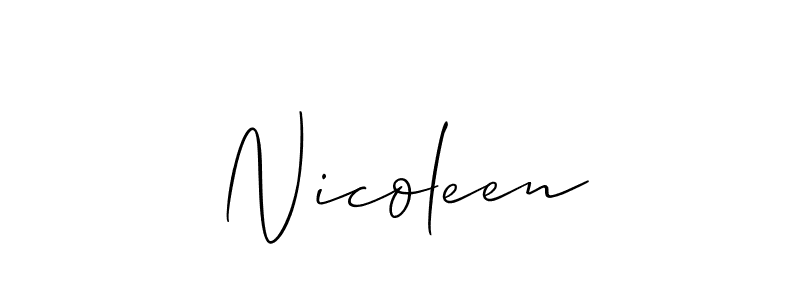 Nicoleen stylish signature style. Best Handwritten Sign (Allison_Script) for my name. Handwritten Signature Collection Ideas for my name Nicoleen. Nicoleen signature style 2 images and pictures png