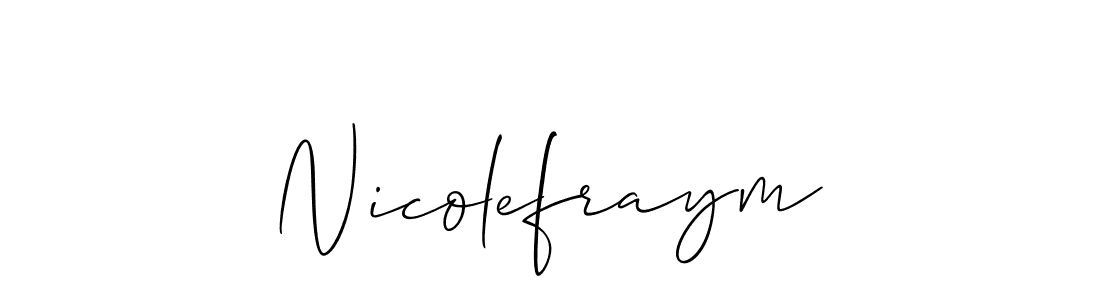 This is the best signature style for the Nicolefraym name. Also you like these signature font (Allison_Script). Mix name signature. Nicolefraym signature style 2 images and pictures png