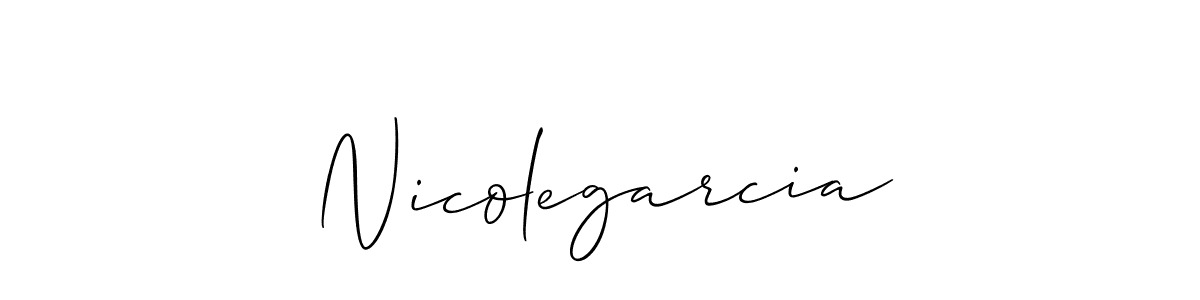 Design your own signature with our free online signature maker. With this signature software, you can create a handwritten (Allison_Script) signature for name Nicolegarcia. Nicolegarcia signature style 2 images and pictures png