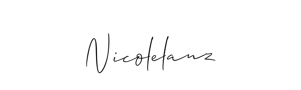 Nicolelanz stylish signature style. Best Handwritten Sign (Allison_Script) for my name. Handwritten Signature Collection Ideas for my name Nicolelanz. Nicolelanz signature style 2 images and pictures png