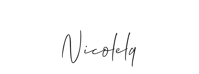 Check out images of Autograph of Nicolelq name. Actor Nicolelq Signature Style. Allison_Script is a professional sign style online. Nicolelq signature style 2 images and pictures png