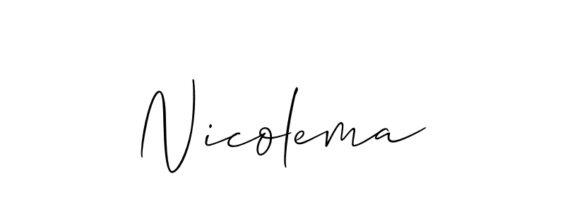 Check out images of Autograph of Nicolema name. Actor Nicolema Signature Style. Allison_Script is a professional sign style online. Nicolema signature style 2 images and pictures png