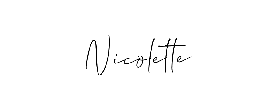 Here are the top 10 professional signature styles for the name Nicolette. These are the best autograph styles you can use for your name. Nicolette signature style 2 images and pictures png