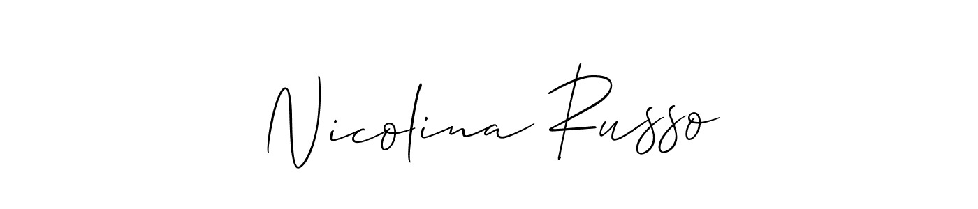 Also we have Nicolina Russo name is the best signature style. Create professional handwritten signature collection using Allison_Script autograph style. Nicolina Russo signature style 2 images and pictures png