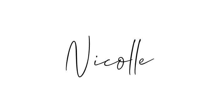 Use a signature maker to create a handwritten signature online. With this signature software, you can design (Allison_Script) your own signature for name Nicolle. Nicolle signature style 2 images and pictures png