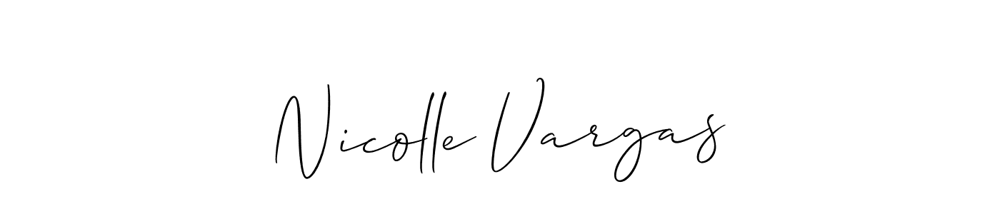 You should practise on your own different ways (Allison_Script) to write your name (Nicolle Vargas) in signature. don't let someone else do it for you. Nicolle Vargas signature style 2 images and pictures png