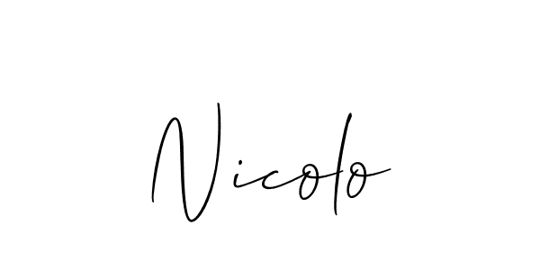 How to make Nicolo signature? Allison_Script is a professional autograph style. Create handwritten signature for Nicolo name. Nicolo signature style 2 images and pictures png