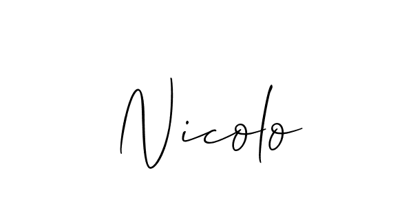 Create a beautiful signature design for name Nicolo. With this signature (Allison_Script) fonts, you can make a handwritten signature for free. Nicolo signature style 2 images and pictures png