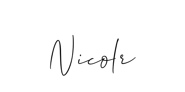 Also we have Nicolr name is the best signature style. Create professional handwritten signature collection using Allison_Script autograph style. Nicolr signature style 2 images and pictures png