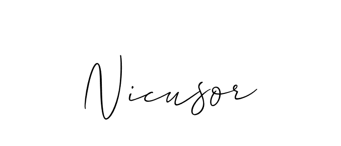 Nicusor stylish signature style. Best Handwritten Sign (Allison_Script) for my name. Handwritten Signature Collection Ideas for my name Nicusor. Nicusor signature style 2 images and pictures png