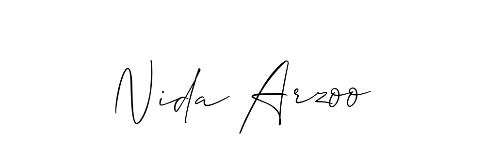Nida Arzoo stylish signature style. Best Handwritten Sign (Allison_Script) for my name. Handwritten Signature Collection Ideas for my name Nida Arzoo. Nida Arzoo signature style 2 images and pictures png