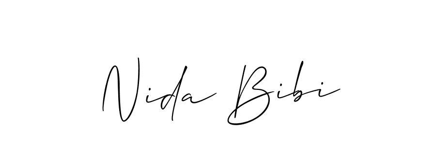 Also we have Nida Bibi name is the best signature style. Create professional handwritten signature collection using Allison_Script autograph style. Nida Bibi signature style 2 images and pictures png