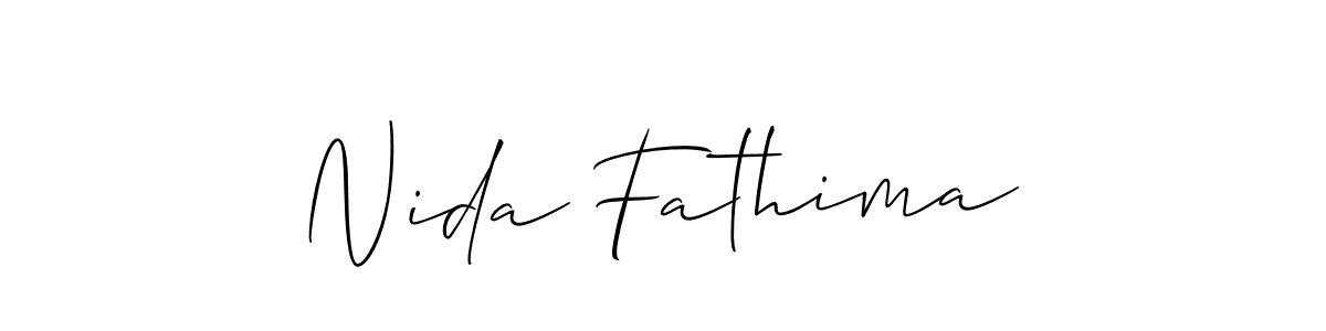 Best and Professional Signature Style for Nida Fathima. Allison_Script Best Signature Style Collection. Nida Fathima signature style 2 images and pictures png