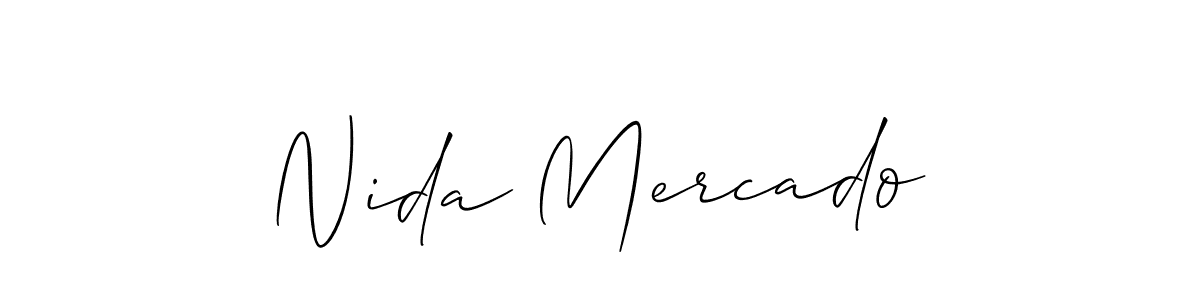 Make a beautiful signature design for name Nida Mercado. Use this online signature maker to create a handwritten signature for free. Nida Mercado signature style 2 images and pictures png