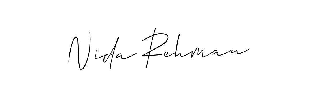 You can use this online signature creator to create a handwritten signature for the name Nida Rehman. This is the best online autograph maker. Nida Rehman signature style 2 images and pictures png