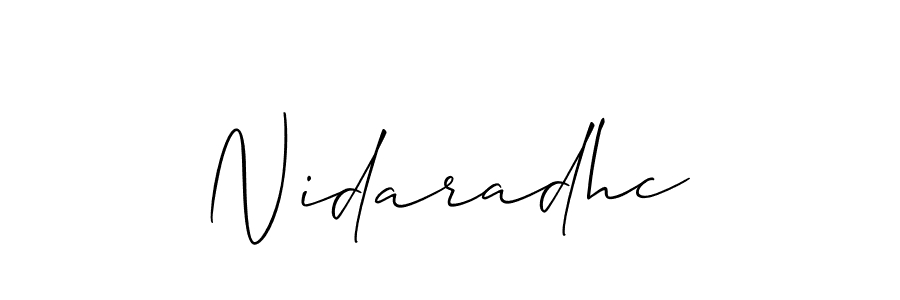 Design your own signature with our free online signature maker. With this signature software, you can create a handwritten (Allison_Script) signature for name Nidaradhc. Nidaradhc signature style 2 images and pictures png