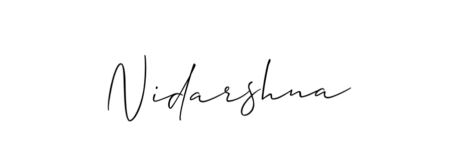 The best way (Allison_Script) to make a short signature is to pick only two or three words in your name. The name Nidarshna include a total of six letters. For converting this name. Nidarshna signature style 2 images and pictures png