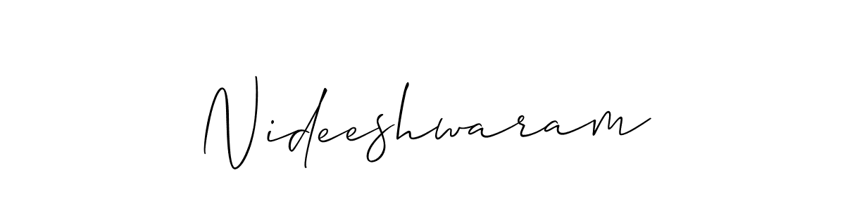 How to Draw Nideeshwaram signature style? Allison_Script is a latest design signature styles for name Nideeshwaram. Nideeshwaram signature style 2 images and pictures png