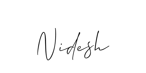 Make a beautiful signature design for name Nidesh. Use this online signature maker to create a handwritten signature for free. Nidesh signature style 2 images and pictures png