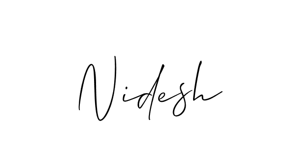 Make a beautiful signature design for name Nidesh. Use this online signature maker to create a handwritten signature for free. Nidesh signature style 2 images and pictures png