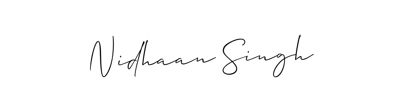 How to Draw Nidhaan Singh signature style? Allison_Script is a latest design signature styles for name Nidhaan Singh. Nidhaan Singh signature style 2 images and pictures png