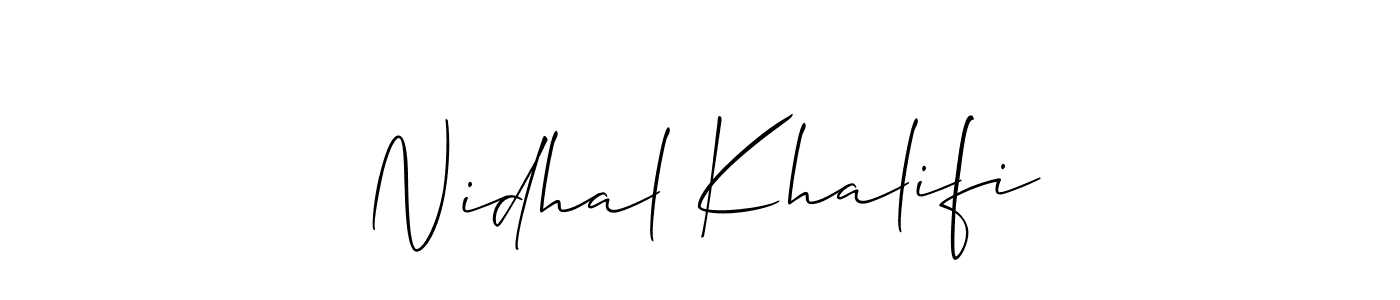 You can use this online signature creator to create a handwritten signature for the name Nidhal Khalifi. This is the best online autograph maker. Nidhal Khalifi signature style 2 images and pictures png