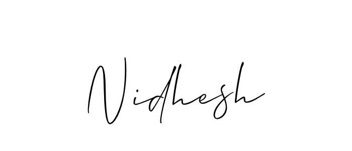 if you are searching for the best signature style for your name Nidhesh. so please give up your signature search. here we have designed multiple signature styles  using Allison_Script. Nidhesh signature style 2 images and pictures png