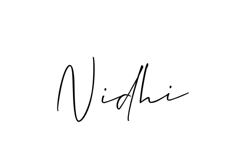 Also we have Nidhi name is the best signature style. Create professional handwritten signature collection using Allison_Script autograph style. Nidhi signature style 2 images and pictures png