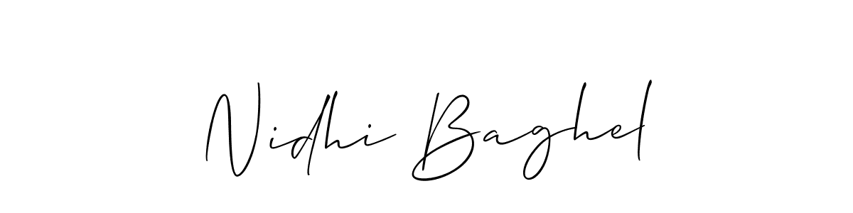 if you are searching for the best signature style for your name Nidhi Baghel. so please give up your signature search. here we have designed multiple signature styles  using Allison_Script. Nidhi Baghel signature style 2 images and pictures png