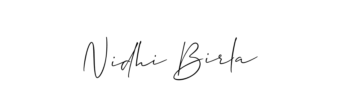 if you are searching for the best signature style for your name Nidhi Birla. so please give up your signature search. here we have designed multiple signature styles  using Allison_Script. Nidhi Birla signature style 2 images and pictures png