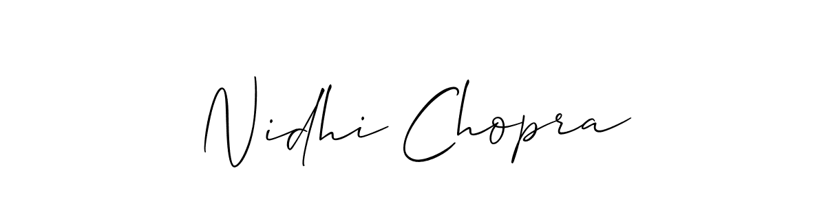 Once you've used our free online signature maker to create your best signature Allison_Script style, it's time to enjoy all of the benefits that Nidhi Chopra name signing documents. Nidhi Chopra signature style 2 images and pictures png