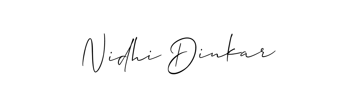 Nidhi Dinkar stylish signature style. Best Handwritten Sign (Allison_Script) for my name. Handwritten Signature Collection Ideas for my name Nidhi Dinkar. Nidhi Dinkar signature style 2 images and pictures png