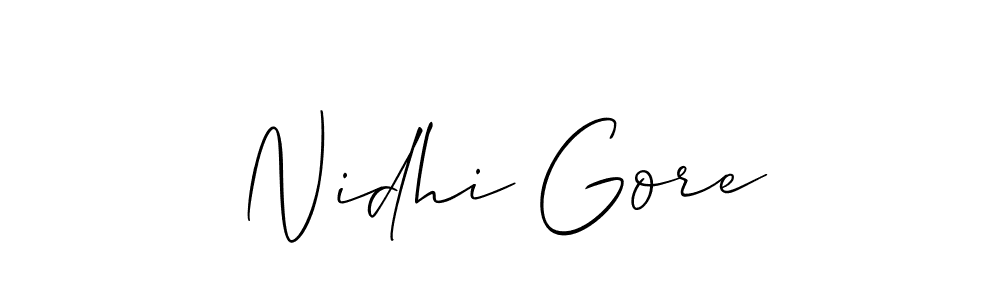 Best and Professional Signature Style for Nidhi Gore. Allison_Script Best Signature Style Collection. Nidhi Gore signature style 2 images and pictures png