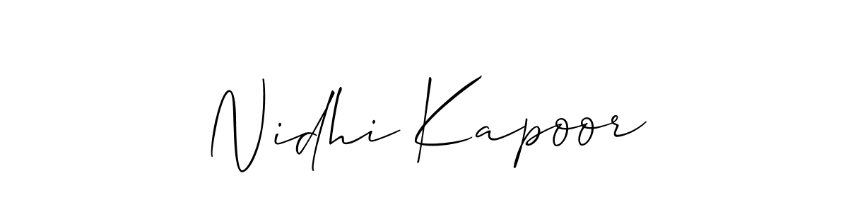 It looks lik you need a new signature style for name Nidhi Kapoor. Design unique handwritten (Allison_Script) signature with our free signature maker in just a few clicks. Nidhi Kapoor signature style 2 images and pictures png