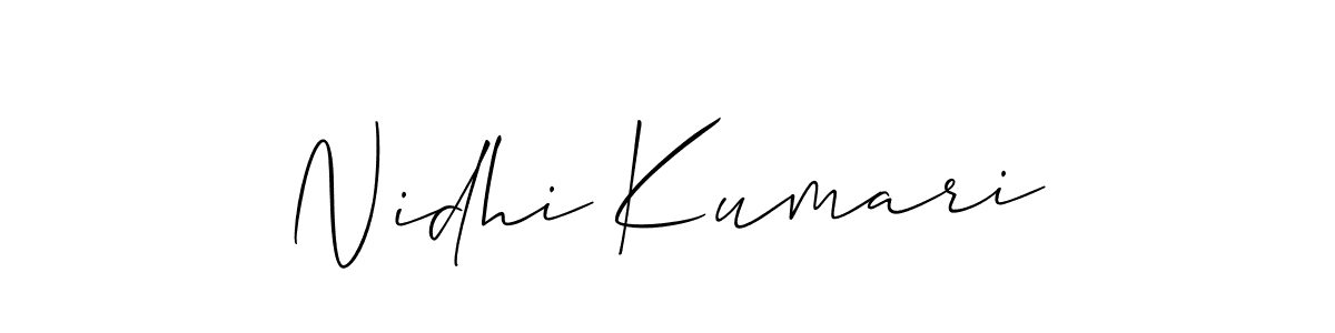 Nidhi Kumari stylish signature style. Best Handwritten Sign (Allison_Script) for my name. Handwritten Signature Collection Ideas for my name Nidhi Kumari. Nidhi Kumari signature style 2 images and pictures png