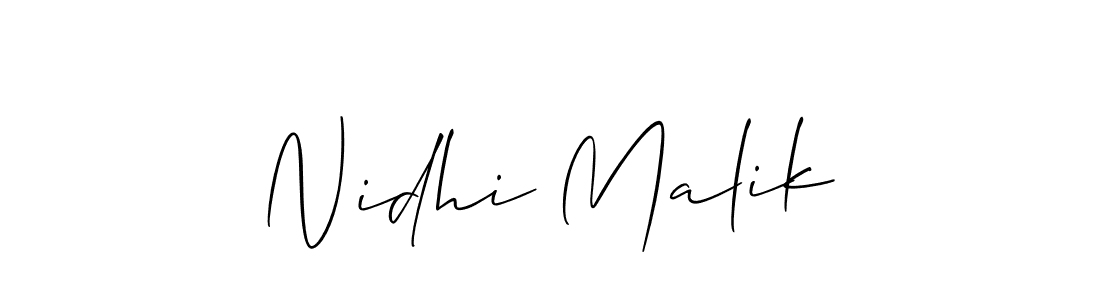 How to Draw Nidhi Malik signature style? Allison_Script is a latest design signature styles for name Nidhi Malik. Nidhi Malik signature style 2 images and pictures png