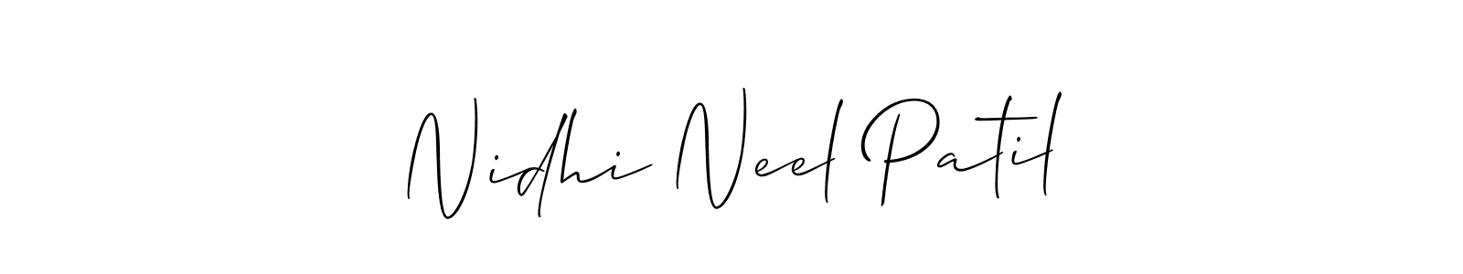 Nidhi Neel Patil stylish signature style. Best Handwritten Sign (Allison_Script) for my name. Handwritten Signature Collection Ideas for my name Nidhi Neel Patil. Nidhi Neel Patil signature style 2 images and pictures png