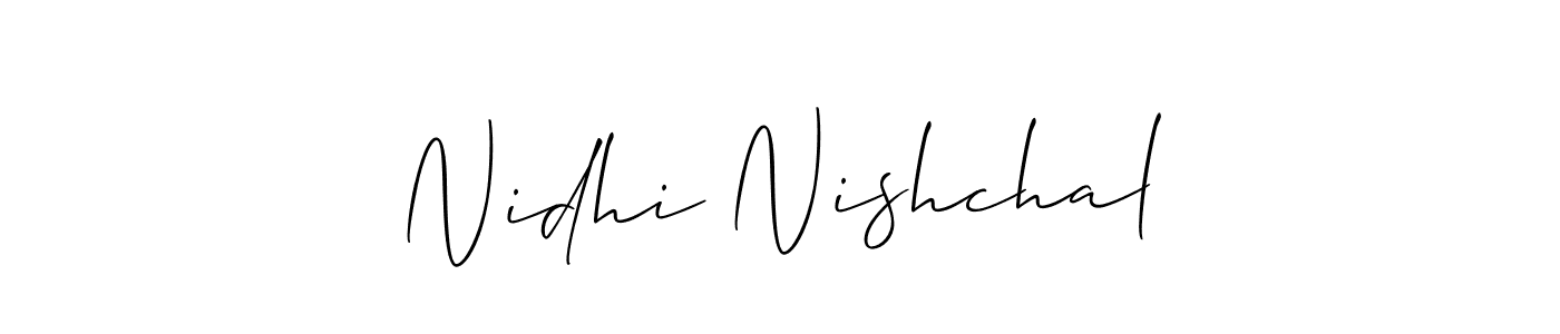 Similarly Allison_Script is the best handwritten signature design. Signature creator online .You can use it as an online autograph creator for name Nidhi Nishchal. Nidhi Nishchal signature style 2 images and pictures png