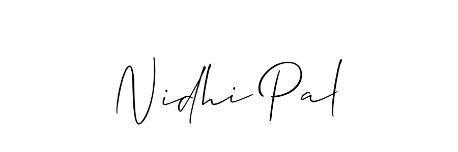 if you are searching for the best signature style for your name Nidhi Pal. so please give up your signature search. here we have designed multiple signature styles  using Allison_Script. Nidhi Pal signature style 2 images and pictures png